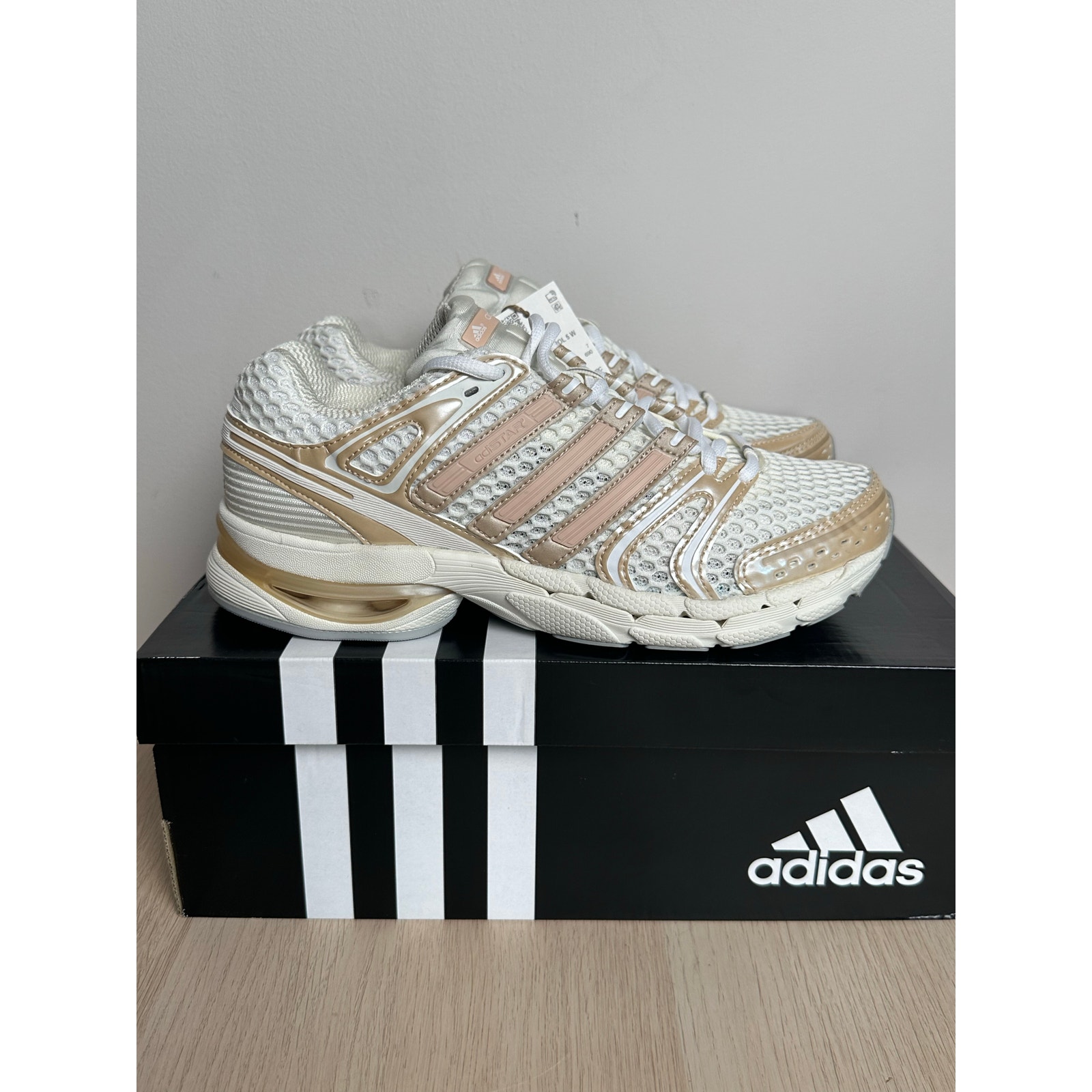 Adidas Adistar Control 5 White Sneakers Size 85w  New